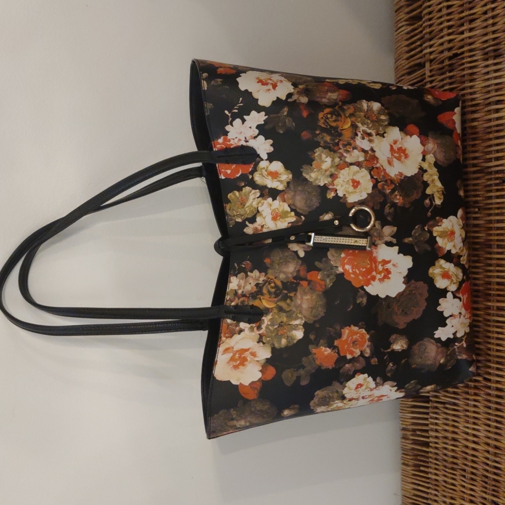 Floral fall tote bag